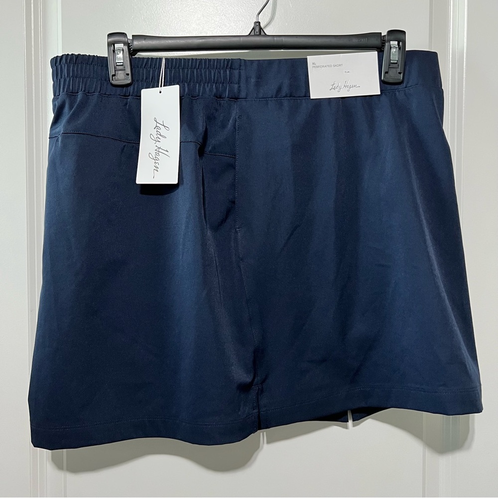 Walter Hagen Women's 16” Perforated Golf Skort, Dark Navy